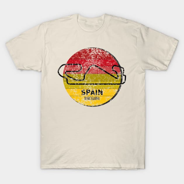 Barcelona Spain Track T-Shirt by Worldengine